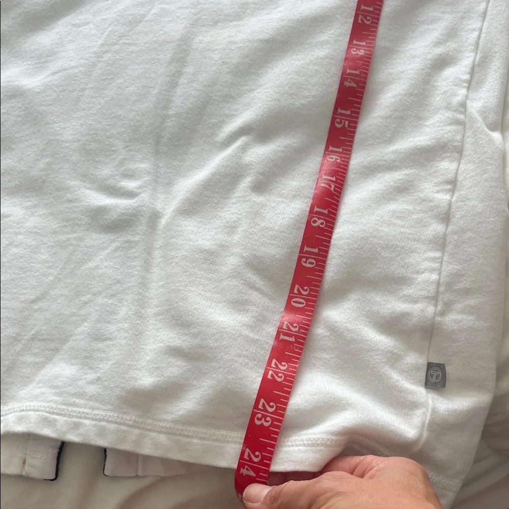Talbots Classic White Cowl Neck Sweatshirt with drawstring size small